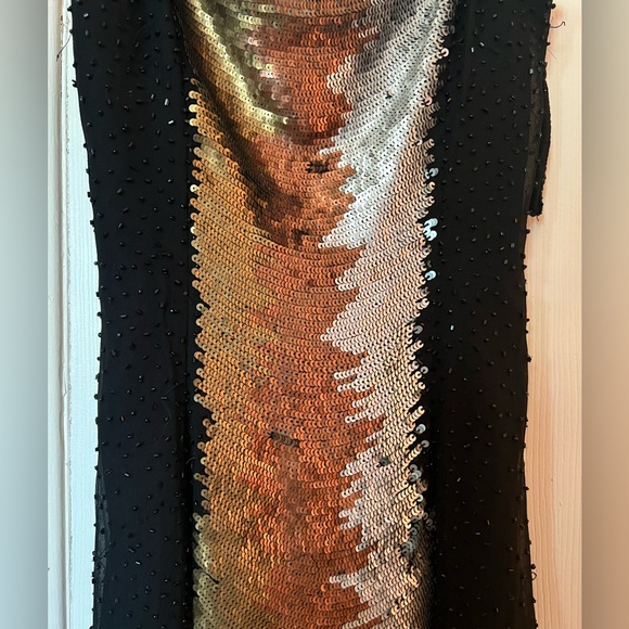 Sparkly black gown with gold and silver sequins, worn once, great condition - Picture 3 of 3